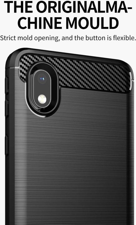 Produktbild Cadorabo TPU Ultra Slim carbon edelstahl Kombi Cover (Samsung Galaxy A10e)