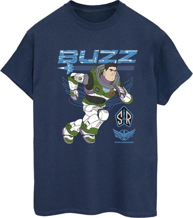 Actual product image Disney Womens/Ladies Lightyear Buzz Run To Action Cotton Boyfriend T-Shirt (M)