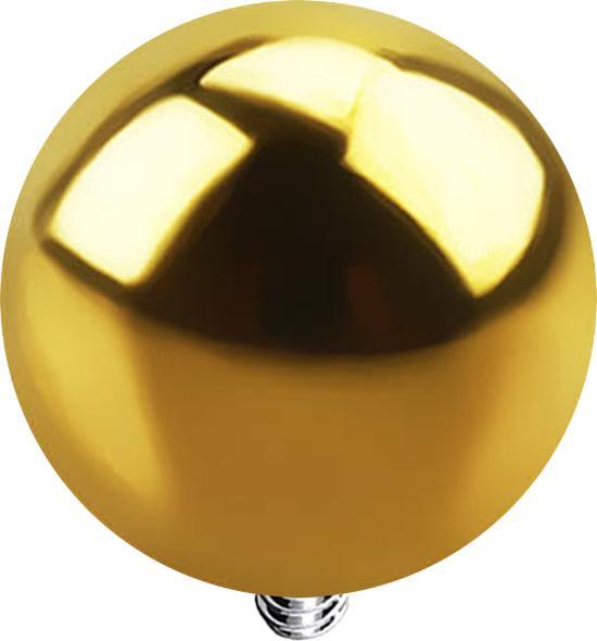 Actual product image Star Piercing Gold-plated dermal anchor ball (without brass, Surgical steel 316L)