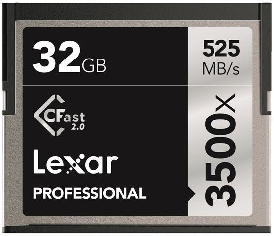 Lexar Professional CFast 3500x R:525MB/s W:445MB/s (128 GB, CFast, UHS-II)