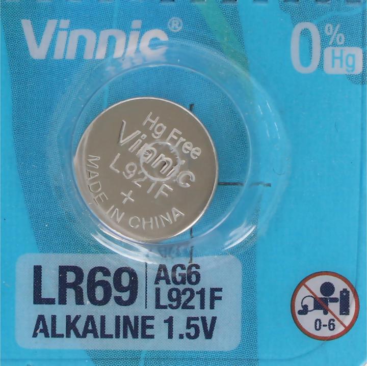 Image du produit Vinnic 10er Pack AG6, LR921, LR69, V371, SR69, L912 F, L912F (10 pcs, SR69, 29 mAh)