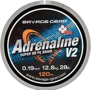 Immagine prodotto Savage Gear SG HD4 Adrenaline V2 120m 0,22mm 33lbs 15kg Grigio (15 kg)