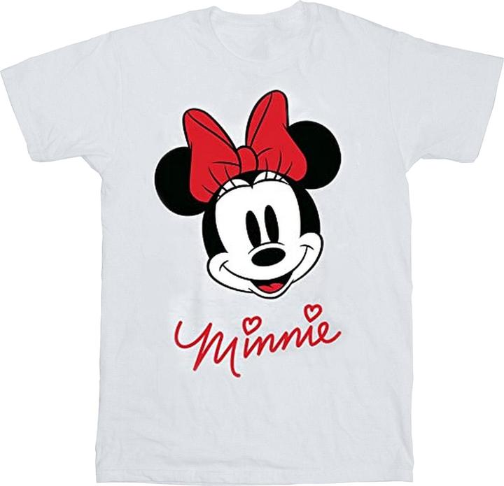 Actual product image Disney Girls Minnie Mouse Face Cotton T-Shirt (140, 146)