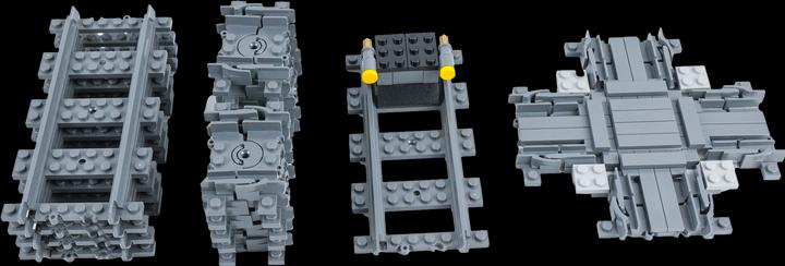 Produktbild LEGO City Eisenbahn Schienen-Set mit Schienen, Kreuzung und Prellbock - NEU! Teile 68x