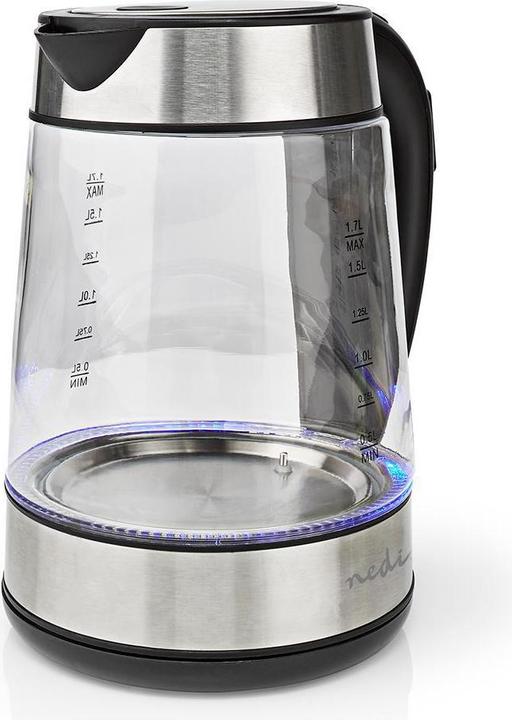 Actual product image Nedis Kettle - Glass housing - Temperature display - Variable temperatures (60, 70, 80, 90, 100 (1.70 l, EU plug)