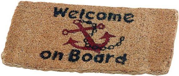 Actual product image Talamex Doormat "Welcome on board" brown (25 x 50 cm)