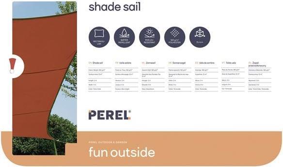 Produktbild Perel SONNENSEGEL - RECHTECKIG - 4 x 3 m - FARBE: TERRACOTTA (4 x 3 m)