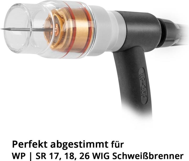 Produktbild Stahlwerk Glas Gaslinsen Set 14tlg WIG Schweisszubehör für WP SR 17 18 26