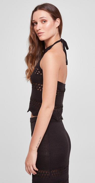 Immagine prodotto Urban Classics Top corto da donna in maglia all'uncinetto con collo alto (XXL)