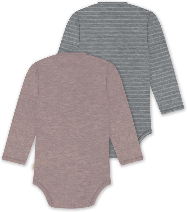 Immagine prodotto Normani Confezione da 2 body biologici a maniche lunghe in lana merino per bambino e bambina - 9353 (68)