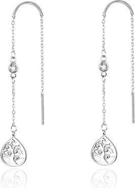 Produktbild Beneto Long silver earrings with zircons AGUV1967 (L)