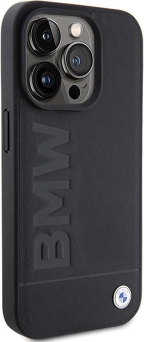 Produktbild BMW BMHMP15LSLLBK iPhone 15 Pro 6.1" czarny/black MagSafe Leather Hot Stamp (Apple iPhone 15 Pro)