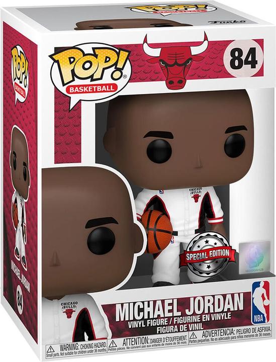 Actual product image Funko NBA Legends POP! Sports Vinyl Figure Michael Jordan (Bulls White Warmup) Exclusive 9 cm