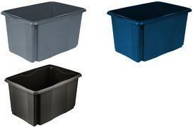 Produktbild keeeper Aufbewahrungsbox emil eco, 45 Liter, eco-grey Dreh-/Stapelbox, mit Griffmulden, aus Recyclingmate (45 l)