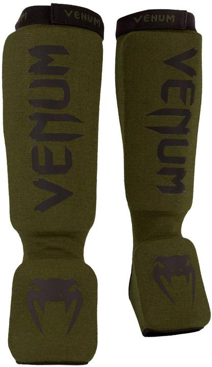 Venum Kontact Shin Guards Olivgrün/Schwarz, XS, Grösse: XS (XS)