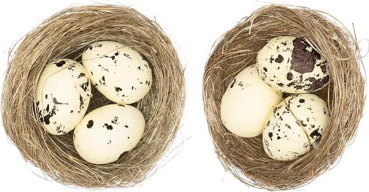 Image du produit Rico Design Nid de Pâques avec oeufs 6.5 cm, 2 pièces (2 x, Ø 6 x 3 cm)