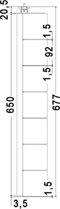 Produktbild OK-Line Kabelkanal FLAP, vertikal (Kabelkanal, 67.70 cm)