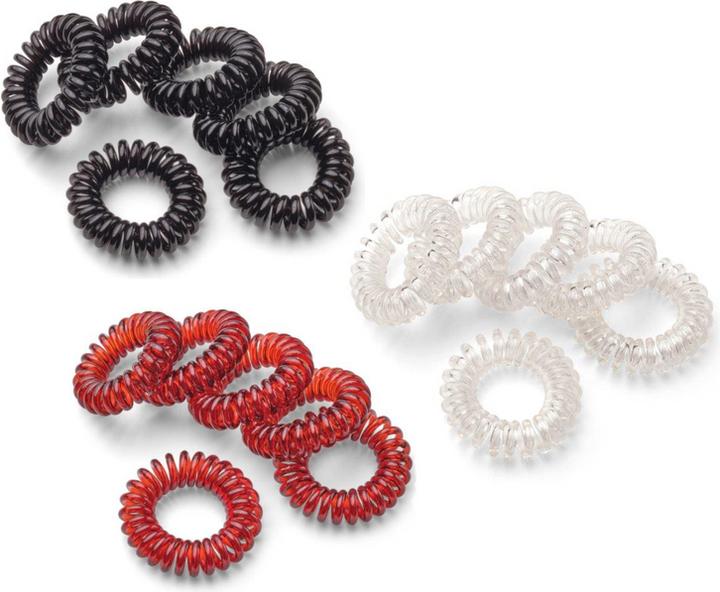 Image du produit Trisa Élastiques à cheveux en spirale fins 3cm noir 6 pcs. (Élastiques à cheveux)