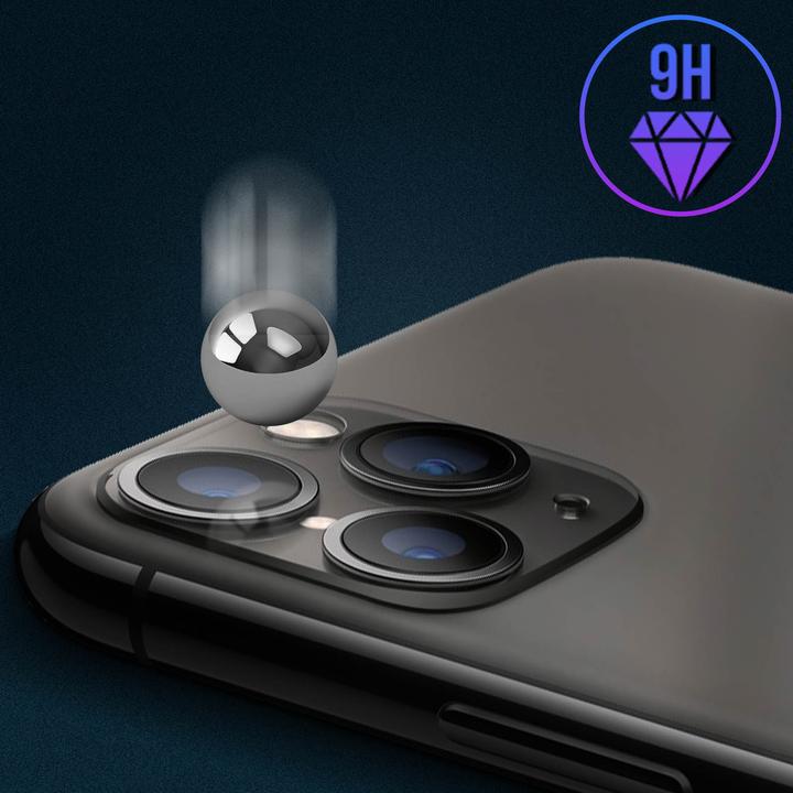 Produktbild Avizar Apple iPhone 11 Pro schwarzer Fake Kamera Aufkleber für die Rückkamera aus Glas (1 Stück)