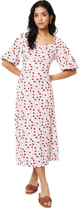Dorothy Perkins Midikleid Geraffte Front Puffärmel (42 D)