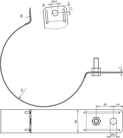 Immagine prodotto Dehn Morsetto per tubo di scarico D 120mm St/tZn w. 420120 (12 cm)