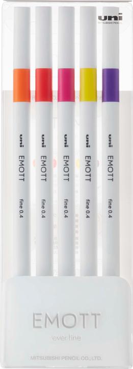 Immagine prodotto Uni-ball Penna per fibre Emott Passion 0,4 mm, set di 5 (Amore intenso, 5 x)