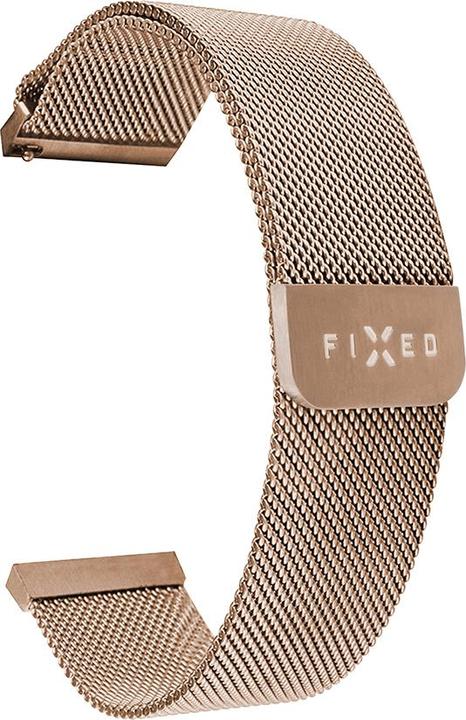 Immagine prodotto Fixed Cinturino a rete per smartwatch universale da 22 mm in oro rosa (22 mm, Acciaio inossidabile)