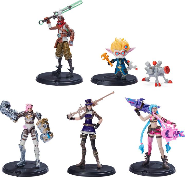 Immagine prodotto Spin Master action figure di League of Legends (Vi, Caitlyn, Ekko, Heimerdinger e l'esclusiva Jinx)
