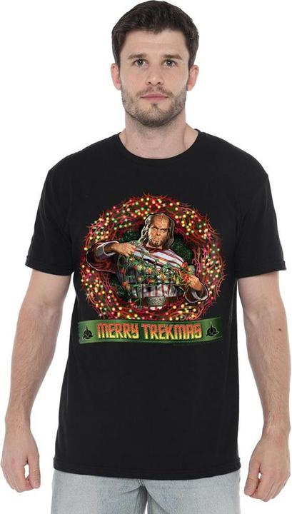Actual product image Mens Merry Trekmas Christmas T-Shirt (XXL)