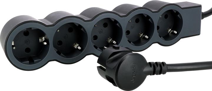 Immagine prodotto Legrand Striscia di prese piatte 5x prese, cavo da 1,5 metri Nero 694556 (5 x, CEE 16/5, CEE 7/3, 1.50 m)