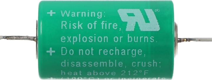 Actual product image Varta Battery CR1/2AA, 6127 with axial solder wire (1 pcs., 1/2 AA, 950 mAh)