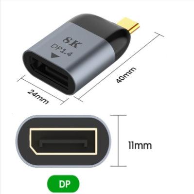 Image du produit Hermex Convertisseur USB-C vers DisplayPort DP 8K Adaptateur convertisseur (m/f) (USB-C, 2.40 cm)