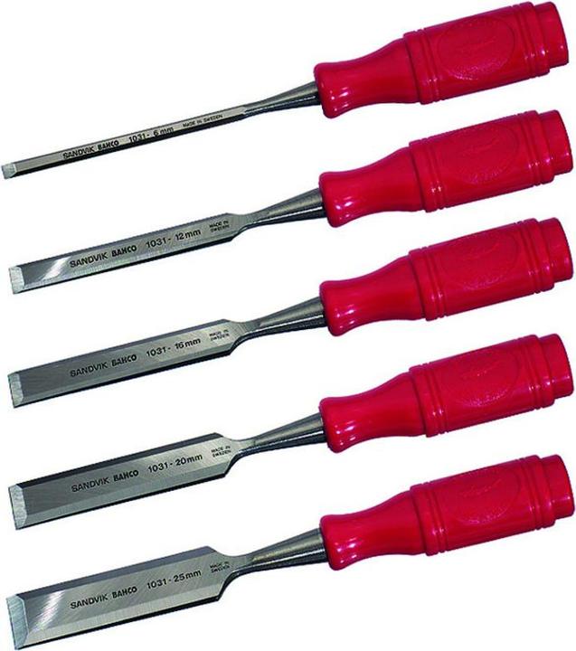 Bahco Chisel set with polypropylene handle - five-piece/blister packaging (25 mm)