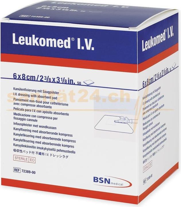 Produktbild BSN Leukomed IV Kanülenfixierung 6x8cm mit Saugpolster