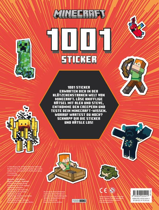 Produktbild Panini Minecraft: 1001 Sticker: Stickern - Rätseln - Ausmalen