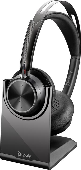 Actual product image HP POLY Voyager Focus 2 USB-C-C Headset +USB-C/A Adapter +Charging Stand