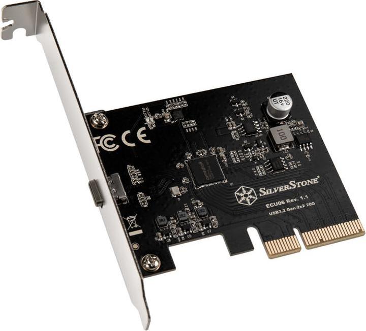 Actual product image Silverstone SST-ECU06, USB-C 3.2 Gen 2x2 interface card - PCIe