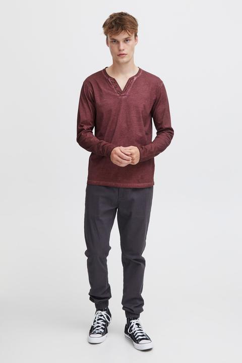 Actual product image Solid Tinox Men's Longsleeve With V-Neck Made Of 100% Cotton (S)