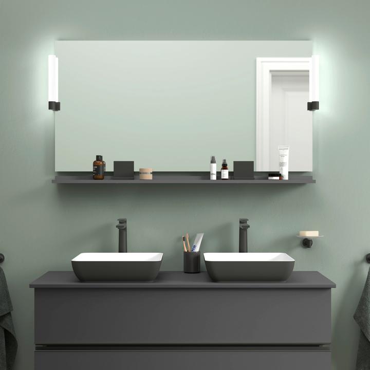 Produktbild Duravit Sivida Ablage, Halterung Diamantschwarz Matt, 1280x115x35mm