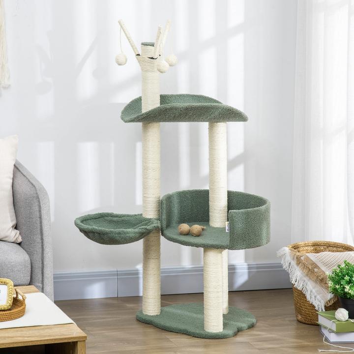 Actual product image Jamb Scratching post (123 cm, Green, Cream)