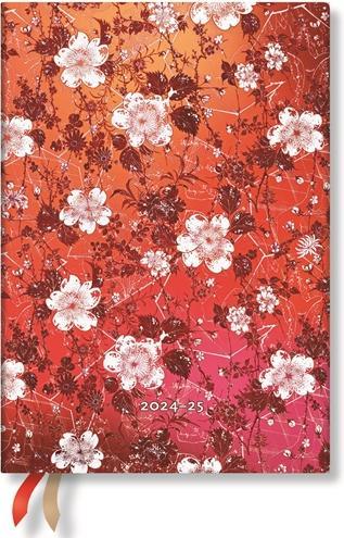 Produktbild Paperblanks PAPERBLAN Agenda Sakura Midi 24/25 DFD5421 1W/2S 13M FR HOR HC 13x18cm (13 x 18 cm)