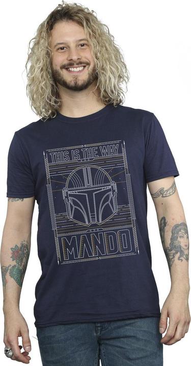 Produktbild Star Wars The Mandalorian The Way Outline Helm TShirt (M)