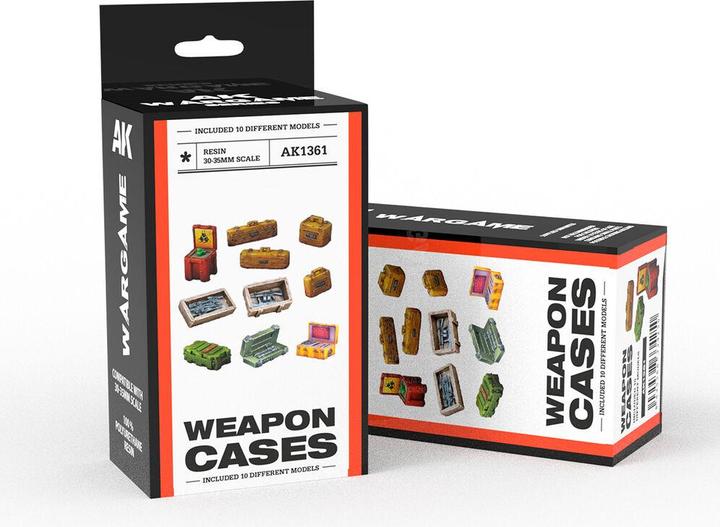 Actual product image AK Interactive WEAPON CASES SCENOGRAPHY WARGAME SET (30-35MM)