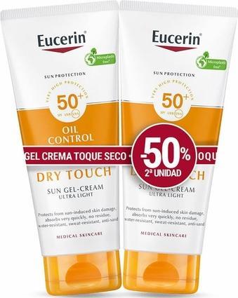 Immagine prodotto Eucerin Sensitive Protect Toque Seco Gel Cream SPF 50+ - Pack of 2 (Gel solare, SPF 50+)