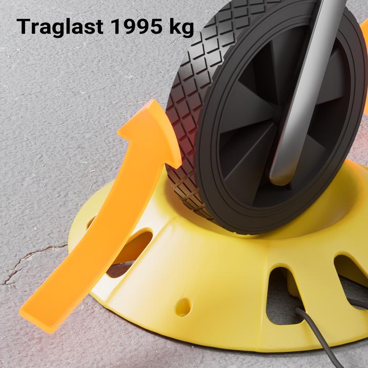 Image du produit Wiltec Cale de roue Ø300mm Roue jockey 1995kg Remorque Caravane