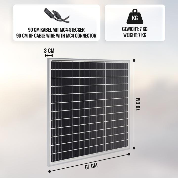 Produktbild Yangtze Solar 4x Solarpanel 100W (100 W, 6.20 kg)