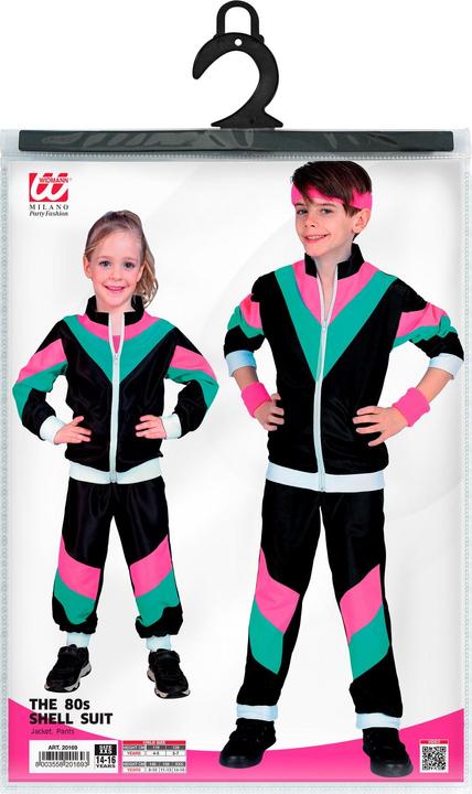 Produktbild Widmann 80er Jahre Schwarzer Jogginganzug für Kinder (158, 164)