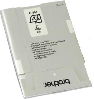 Image du produit Brother C-212S, Papier thermique autocopiant A6 / 10 x 30 feuilles (45 g/m², 10 x, 10 x 15 cm)