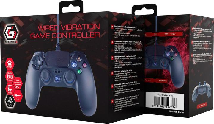 Produktbild Gembird Vibrations-Controller für PS4/PC, Kabelgebunden-USB (PC, PS4)