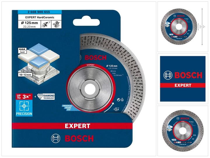Produktbild Bosch Professional Zubehör EXPERT HardCeramic Diamanttrennscheiben, 125 x 22,23 x 1,4 x 10 mm